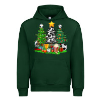 Forest Green Christmas With Soccer Trees Urban Hoodie - BundleAndBundleShop
