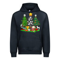 Navy Christmas With Soccer Trees Urban Hoodie - BundleAndBundleShop