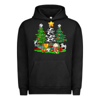 Pigment Black Christmas With Soccer Trees Urban Hoodie - BundleAndBundleShop