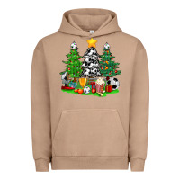 Pigment Burro Christmas With Soccer Trees Urban Hoodie - BundleAndBundleShop