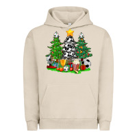 Pigment French Oak Christmas With Soccer Trees Urban Hoodie - BundleAndBundleShop