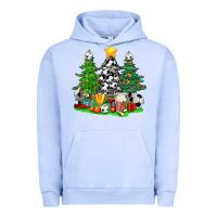 Pigment Grape Ice Christmas With Soccer Trees Urban Hoodie - BundleAndBundleShop