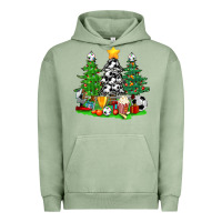 Pigment Oil Green Christmas With Soccer Trees Urban Hoodie - BundleAndBundleShop