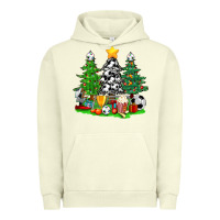 Pigment Pistachio Christmas With Soccer Trees Urban Hoodie - BundleAndBundleShop