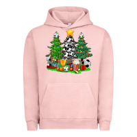 Pigment Salmon Christmas With Soccer Trees Urban Hoodie - BundleAndBundleShop