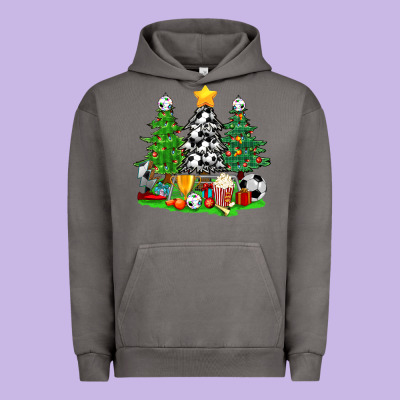 Christmas With Soccer Trees Urban Hoodie Designed By Bundleandbundleshop