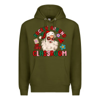 Army Green rockin around the classroom Premium Hoodie - MaliasSmallBusiness