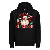 Black rockin around the classroom Premium Hoodie - MaliasSmallBusiness