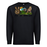 Black Peace Love Nubian Goat Premium Sweatshirt - LillyAllenDesigns