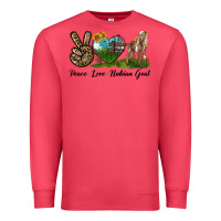 Cardinal Peace Love Nubian Goat Premium Sweatshirt - LillyAllenDesigns