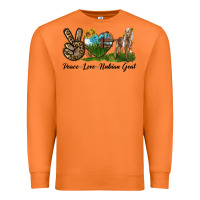 Carrot Peace Love Nubian Goat Premium Sweatshirt - LillyAllenDesigns