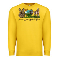 Lemon Peace Love Nubian Goat Premium Sweatshirt - LillyAllenDesigns