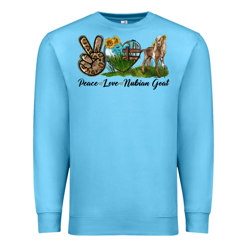Peace Love Nubian Goat Premium Sweatshirt by LillyAllenDesigns | Teevron
