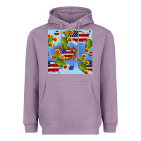 Lavender usa map cactus and sunflower seamless pattern Heavyweight Hoodie - BundleAndBundleShop