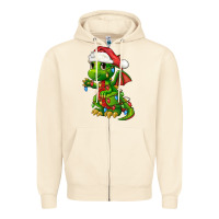 Sandshell Christmas Cute Dragon Zipper Hoodie - FaDigitalArtStudio