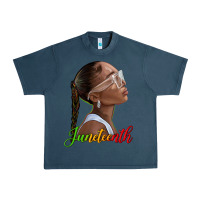 Midnight Navy juneteenth black woman Urban Heavy Tee - texasbilliewilder