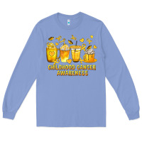Colony Blue Childhood Cancer Awareness Coffee Cups Long Sleeve Tee - texasbilliewilder