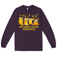 Plum Childhood Cancer Awareness Coffee Cups Long Sleeve Tee - texasbilliewilder