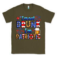 Army Green I'm not drunk I'm patriotic Classic Tee - Neo Western