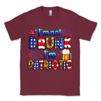 Burgundy I'm not drunk I'm patriotic Classic Tee - Neo Western