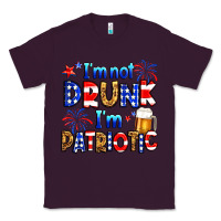 Plum I'm not drunk I'm patriotic Classic Tee - Neo Western