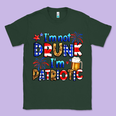 I'm Not Drunk I'm Patriotic Classic Tee Designed By Neo Western