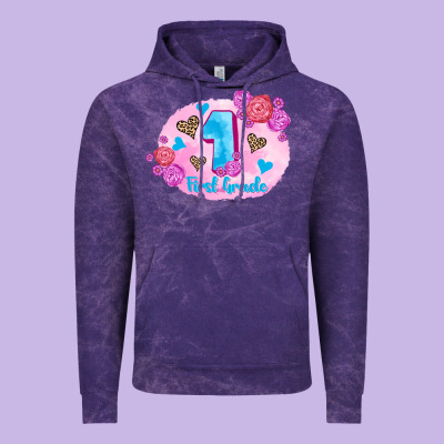 Back To School Flowers First Grade 3200x2400 Vintage Hoodie Designed By Adodesignshop