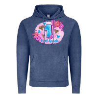 Vintage Denim back to school flowers first grade 3200x2400 Vintage Hoodie - AdoDesignShop