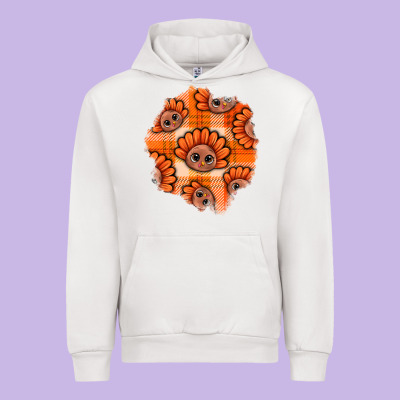 Thanksgiving Turkey With Tartan Patch Urban Hoodie Designed By Bundleandbundleshop