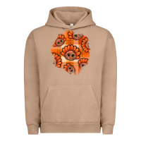 Pigment Burro Thanksgiving Turkey With Tartan Patch Urban Hoodie - BundleAndBundleShop
