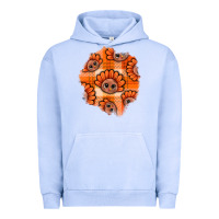 Pigment Grape Ice Thanksgiving Turkey With Tartan Patch Urban Hoodie - BundleAndBundleShop