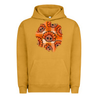 Pigment Peanut Butter Thanksgiving Turkey With Tartan Patch Urban Hoodie - BundleAndBundleShop