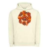 Pigment Pistachio Thanksgiving Turkey With Tartan Patch Urban Hoodie - BundleAndBundleShop