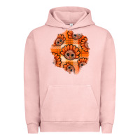 Pigment Salmon Thanksgiving Turkey With Tartan Patch Urban Hoodie - BundleAndBundleShop