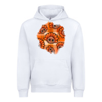 White Thanksgiving Turkey With Tartan Patch Urban Hoodie - BundleAndBundleShop