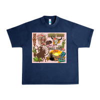 Navy wild west western Urban Heavy Tee - Zillion Design Studio
