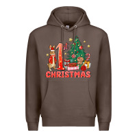 Coffee red christmas bunny 1st christmas Premium Hoodie - MaliasSmallBusiness