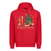 Red red christmas bunny 1st christmas Premium Hoodie - MaliasSmallBusiness