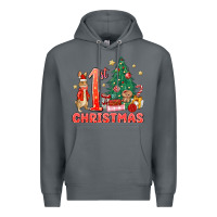 Rock red christmas bunny 1st christmas Premium Hoodie - MaliasSmallBusiness