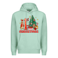 Seafoam red christmas bunny 1st christmas Premium Hoodie - MaliasSmallBusiness