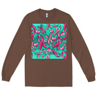 Chestnut Cancer Ribbon with Heart Long Sleeve Tee - texasbilliewilder