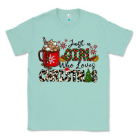 Seafoam just a girl who loves christmas Classic Tee - CowhideDigitalArt