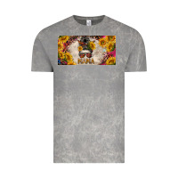 Cloud Rock mess bun mama with sunflowers and colorful leopard license plate Vintage Tee - BarkalooDesign