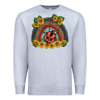 Heather Grey ladybuy  rainbow Premium Sweatshirt - BarkalooDesign