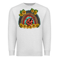 Oatmeal Heather ladybuy  rainbow Premium Sweatshirt - BarkalooDesign