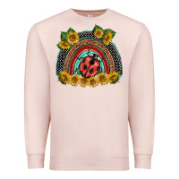 Pale Pink ladybuy  rainbow Premium Sweatshirt - BarkalooDesign