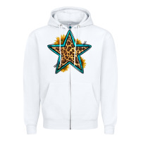 Western Leopard Star Zipper Hoodie | Teevron