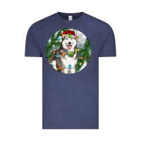 Vintage Denim husky and farm ornament Vintage Tee - RanaPortraitStore