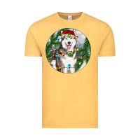 Vintage Mustard husky and farm ornament Vintage Tee - RanaPortraitStore