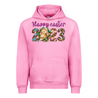 Fuchsia Pink Happy Easter 2023 Urban Hoodie - BundleAndBundleShop